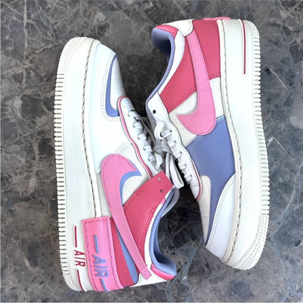 NEW Nike Air Force 1 Shadow Sail Sea Coral Chalk Pink Women’s 7.5 DV7449-101 - Picture 9 of 12